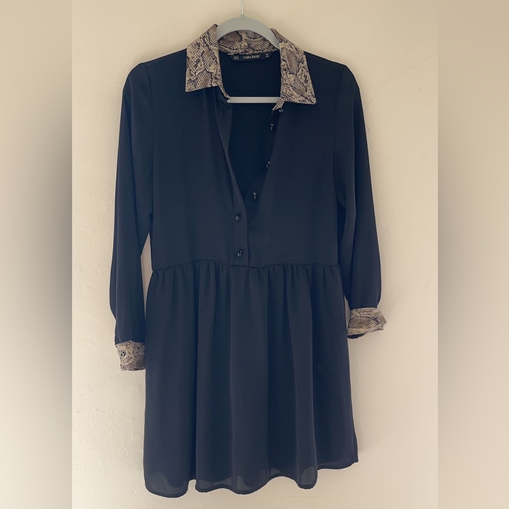 zara black dress